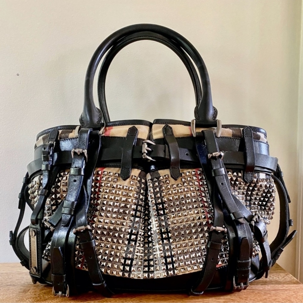 Burberry House Check Studded Rowan Tote
